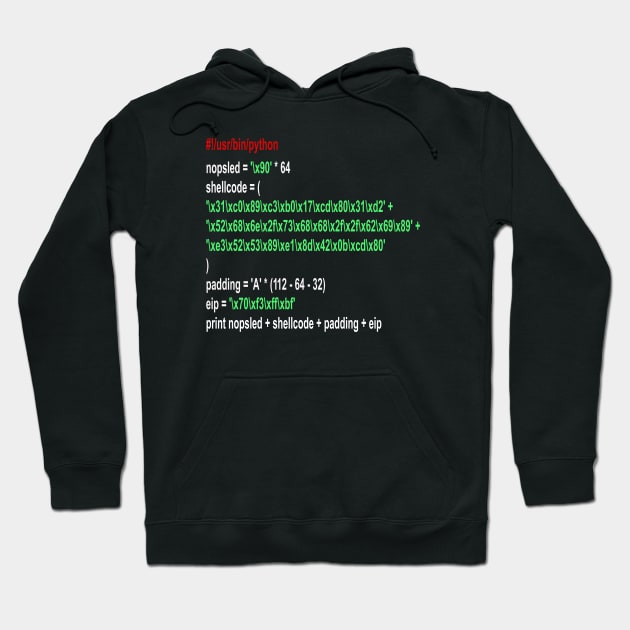 Cyber security - Hacker - Buffer Overflow Shellcode Hoodie by Cyber Club Tees